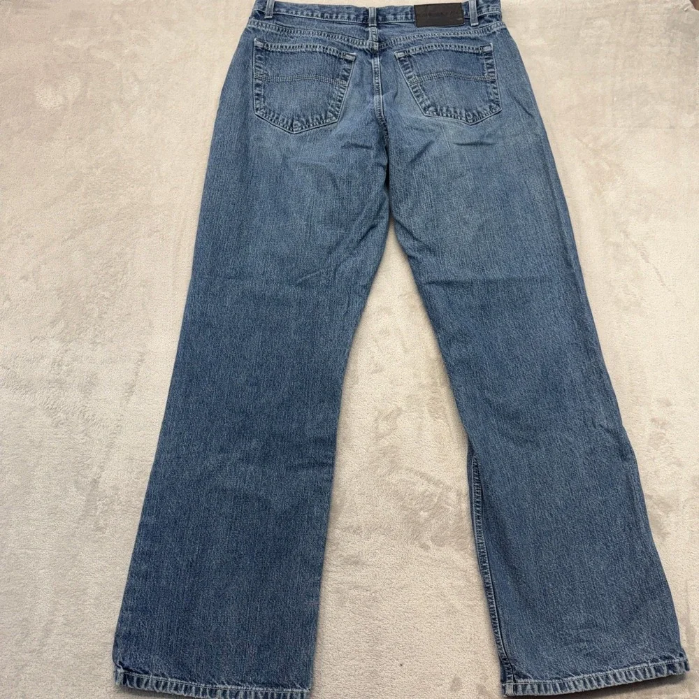 VTG Express Jeans Mens 33x32 Blue Loose Boot Fit Medium Wash Denim Baggy Y2K